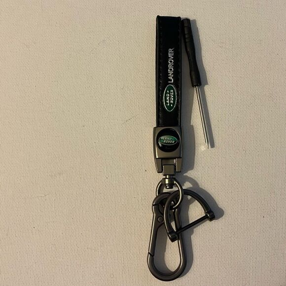 Land Rover Key Fob Keychain in Black Leather NWT - Picture 3 of 4